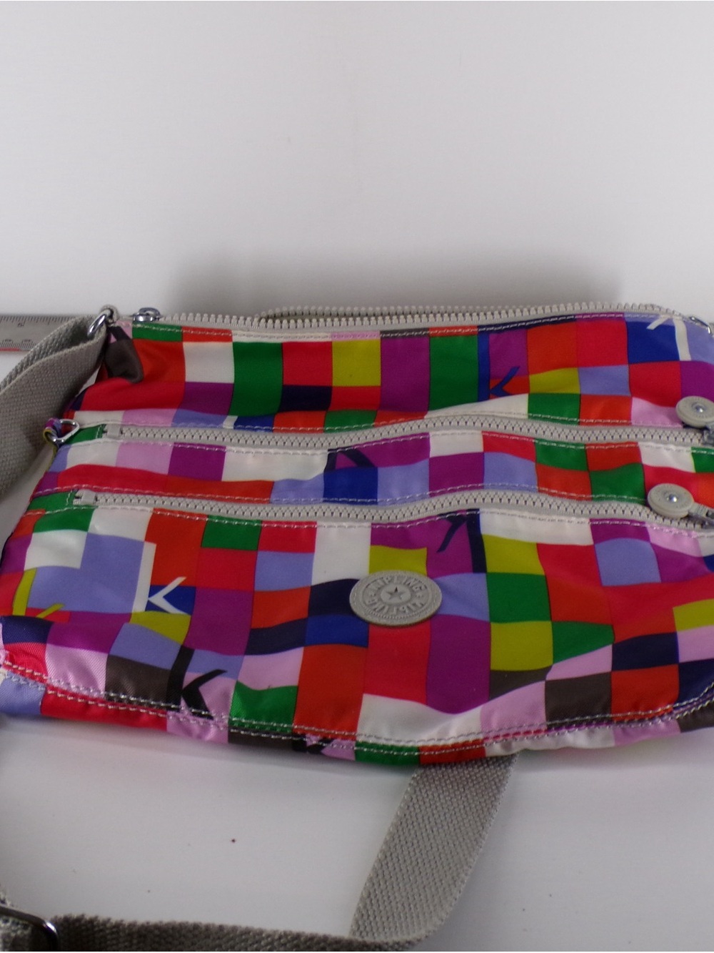 Kipling Colorblock Checkerboard Crossbody Bag